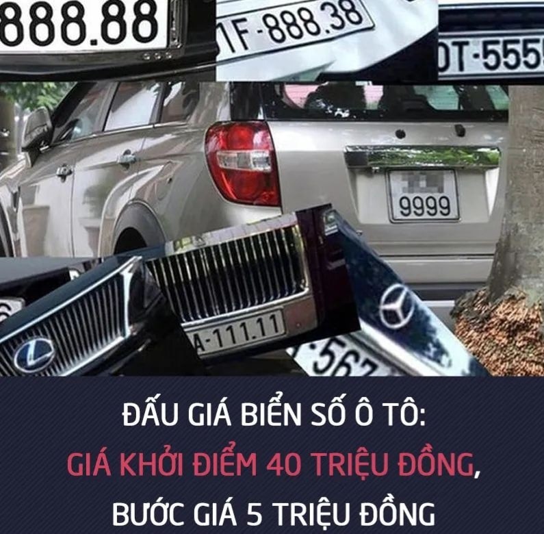 Bắt đầu đấu giá biển số ôtô từ tháng 8